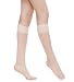 Women's 6 Pack Silky Sheer Knee High trouser socks reinforced toe(skin)