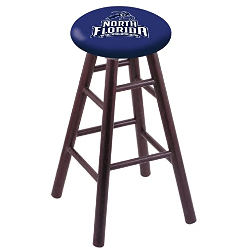 Holland Bar Stool Co. Oak Extra Tall Bar Stool in Dark Cherry Finish with North Florida Seat by The