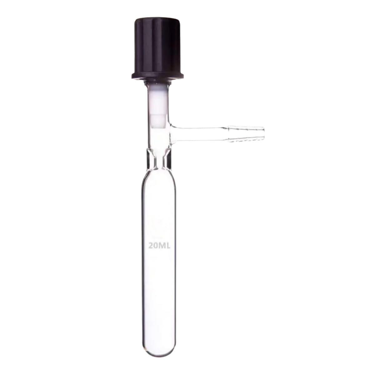 Glass Schlenk Storage Tube with 0-4mm High Vacuum Valve 25ml Borosilicate Reaction Kettle Tube