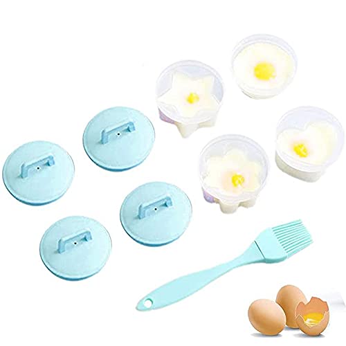 Egg Poacher - Hard Boiled Eggs without the Shell 5 Pcs Egg Poacher for Hard Boiled Eggs Non-stick Egg Cooker