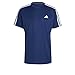 adidas Uomo Train Essentials 3-Stripes Training Tee, Dark Blue/White, M