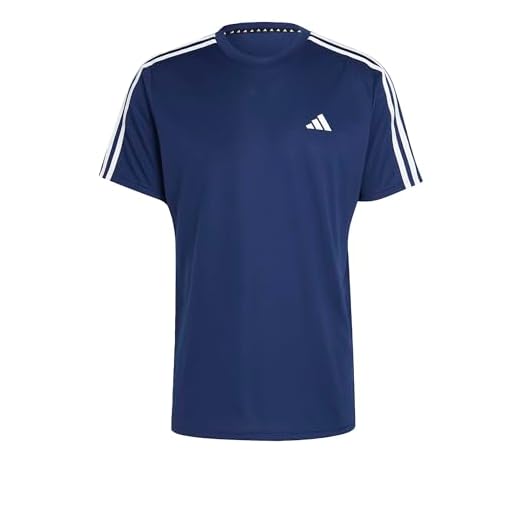 Camiseta Adidas Masculina Treino Train Essentials 3-stripes Dark Blue/white Ib8152 P