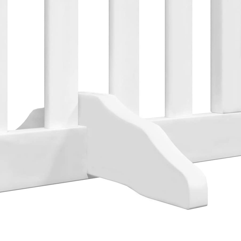 12-TLG. Puerta plegable para perros de madera de álamo de 960 cm con puerta, independiente y ampliable para interior y exterior, protección segura para cachorros y perros pequeños y medianos
