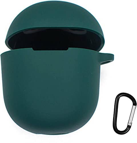 Image of Protective Soft Silicone Case Cover with Hook Compatible with bAot Airdope 381 /383 (Cover Only) (Green)