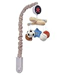Lambs & Ivy Baby Sports Musical Baby Crib Mobile Soother Toy - Gray - Image 5