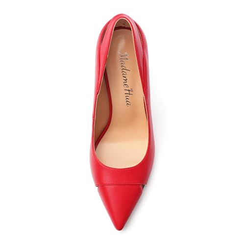 Women's Pumps, Pointed Toe High Heels Shoes for Women, Fashion Classic Pointed Toe High Chunky Heel Dress Pump Shoes3