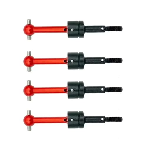 RC�J�[�p�[�c�A�N�Z�T���[ For Tamiya For TT01 For TT02 TA04 1/10 RC�J�[�A�b�v�O���[�h�p�[�c 4�� ���^�� ���j�o�[�T���h���C�u�V���t�g�p CVD 53792(Red)