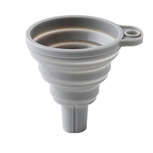 Entonnoir Cuisine Entonnoir Pliable Entonnoir en Silicone Petit Aliment Respectueux De l'environnement sans Danger pour Le Transfert D'huile De Cuisson De Vin De Cuisson Grey,One Size Cover