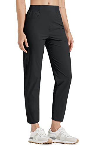 Libin Damen-Golfhose, leicht, schnell trocknend, Stretch-Kleid, Hose, Knöchel, Arbeit, Arbeit, Freizeit, Reisen, Wandern, schwarz, Groß Cover