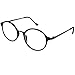 Mini Brille Lunettes de Lecture au Verres Arrondis Style Intello, Etui Lunettes GRATUIT, Monture en Plastique avec des Détails en Métal (Noir), Lunette Femme et Homme +2.5 Grossissement