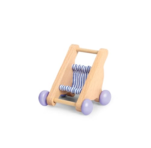 Hape Babyzimmer – Puppenhaus Babyzimmer Set aus Holz, Puppenmöbel für Kinder, Puppenhaus Zubehör für Kleinkinder, Miniatur Kinderzimmer mit Wiege und Zubehör, Rollenspiel ab 3 Jahren