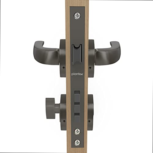 Image of Plantex Fully Brass Door Lock with 3 Years of Warranty /Main Door Lock for Home /Mortise Lock for Door - Main Door Lock Set (Sumer-3058, Satin Black)