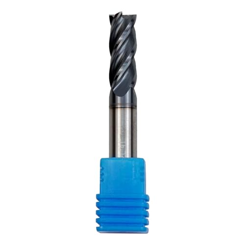 Image of HRC 55 Deg 4 Flute 5 /16 inch Carbide Square End Mill for Alloy Steel Hardened Steel AlTiN Coating CNC Router Bit - 1Pc