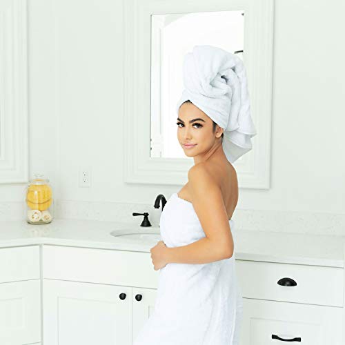 Salbakos Organic Turkish Cotton Hotel Bath Towel, 700 Gsm, 27 By 54 Inch, Pack Of 4, White #TOP6