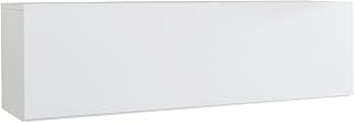 Composad Armario de Pared de la línea Mundi con 1 Solapa, Mueble de salón, Moderno y Elegante, 123 x 35,7 x 28,5 cm, Color Blanco Lacado, Fabricado en Italia
