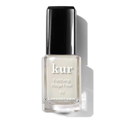LONDONTOWN Kur Nail Ridge Filler – Smoother – Strengthener – Nail Filler for Damaged Nails – Fortifying, Self Leveling Base, Vegan, Cruelty Free, Paraben Free, Clear, 0.4 fl oz