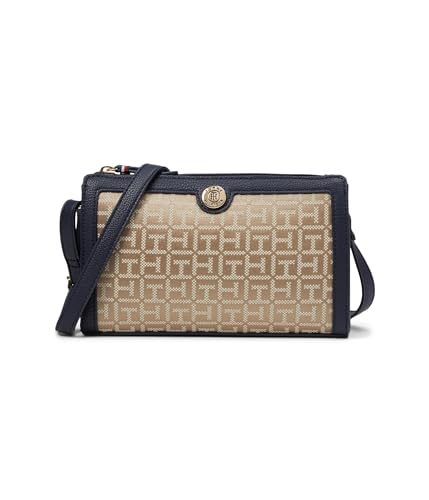 Tommy Hilfiger Bolsa tiracolo Wilder II com zíper superior, Tonal cáqui, Small
