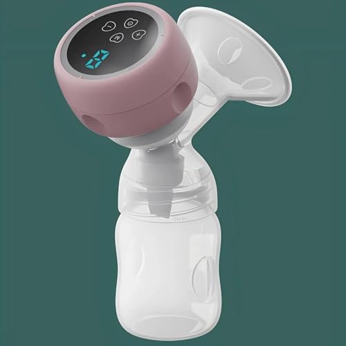 Image of Hands Free Breast Pump, Wearable Breastfeeding Pump, Lightweight Portable Electric Pump 4 Modes & 12 Suction Levels, Comfortable & Low Noise, 24mm Flange, 1 Pack Pink (VERTICAL)
