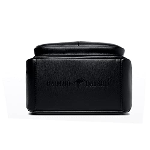 Mochila feminina PU couro macio YYXB-807 (Preto)