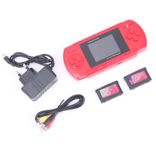 Image of TMG Handheld Game Light 3000- 8 Bit Video Game Console for Kids Boys with Free 2 Games Cassette,Christmas and Birthday Gifts. (Red)