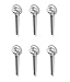 Timiy 6pcs Skull Head Design Acoustic Guitar Metal Guitar Bridge Pins (Silver)