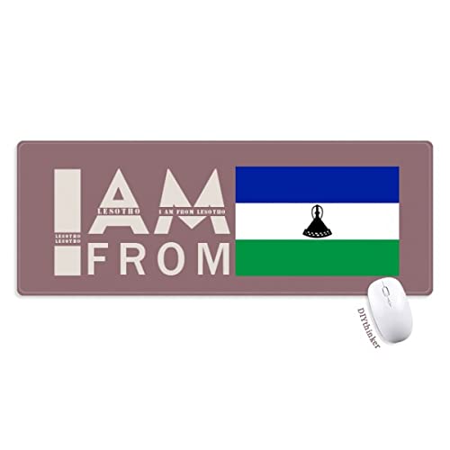 je suis du lesotho tapis de souris large cousues bords mat étendu game bureau