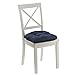Klear Vu Gripper Overstuffed Universal Non-Slip Dining Chair Cushions for Kitchen Decor or Office Use, U-Shaped Skid-Proof Seat Pad, 17x17 Inches, 2 Count (Pack of 1), Solid Indigo
