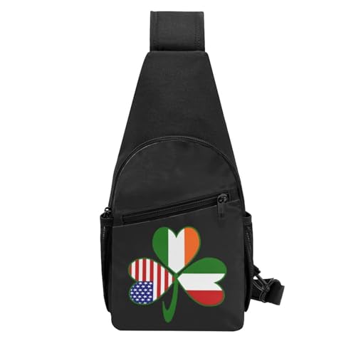 Italian Irish American Shamrock,Fashion One-Shoulder Bag,Anti-Theft Crossbody Shoulder Chest Bag3