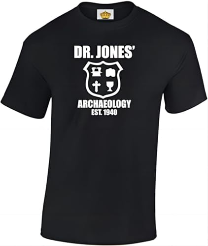 fxdszaszzdx Dr Jones Archaeology Movie Film Inspired Gift for Men & Teenagers T-Shirts Tops1 Black 3XL