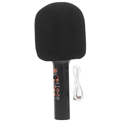 FUNOMOCYA Micrófono Inalámbrico Portátil con Altavoz Micrófono de Mano para Karaoke y Canto al Aire Sonido y Reducción de Ruido Compatible con Dispositivos Electrónicos para Fiestas y
