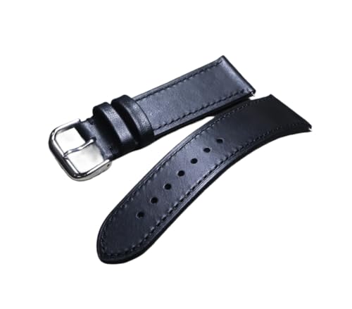 Ceinture de montre en cuir Sobrave haut de gamme noir vintage respirant 20mm 22mm