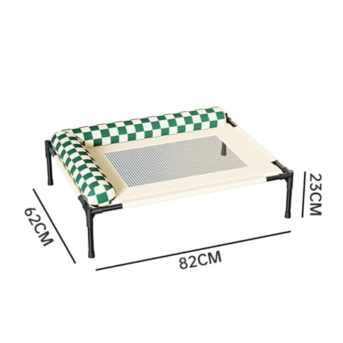 Lit surélevé pour chien contre le sol froid panier robuste lavable avec coussin L - 4