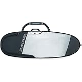 Dakine Surfboard Bag, Daylight LT Hybrid Surfboard Travel Bag, Lightweight Surf Board Bag with Padding, Surf Bag with Shoulder Strap & Pocket, Silver/Black, 5FT8IN