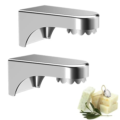 Homefantasy 2 Pièces Porte-Savon Aimanté,Porte Savon Magnétique,Mural sans Perçage,Porte-Savon Magnétique,Porte Savon Aimanté,pour Evier de Cuisine,Douche,Baignoire