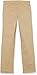 Amazon Essentials Girls' School Uniform Straight Leg Adjustable Waist Flat-Front Chino Pants, Pack of 3, Khaki Brown, 10 Slim