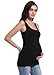 Foucome Maternity Tank Top Sleeveless Square Neck Trendy Casual Basic Tops Pregnancy Athletic Yoga Shirts Camisole, 2 Pack Black/Black, M