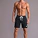 Herren-Sportshorts, Laufshorts aus Baumwolle, Fitness-5-Zoll-Hose, feuchtigkeitsableitend, atmungsaktiv und schnell trocknend Schwarz L