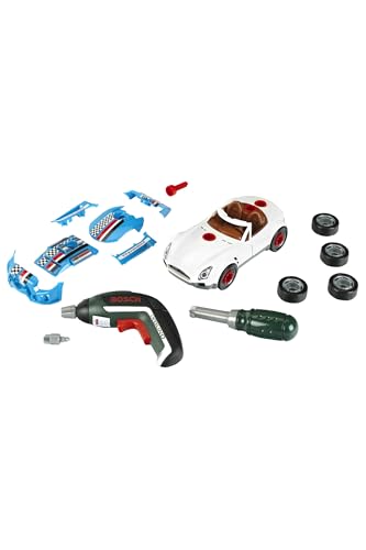 Klein Bosch ままごと カーチューニング ごっこ遊び 工具セット おもちゃ ボッシュ 工具 組み立て 分解 知育玩具 ブロック 電動 ドライバー ツールボックス ドリル ノコギリ スパナ ペンチ ハンマー ネジ DIY 大工 仕事 まねごと [カ