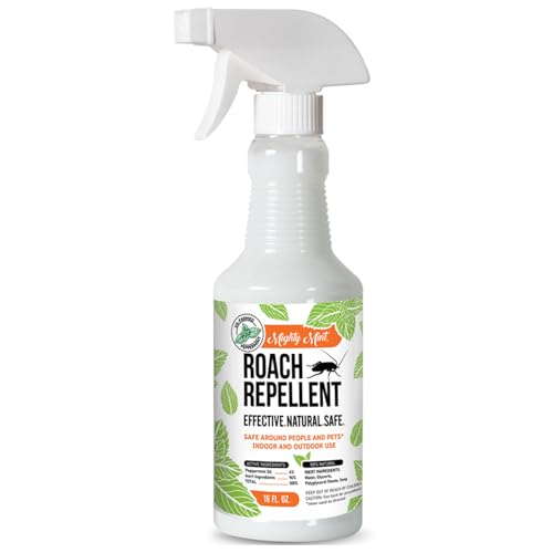 Mighty Mint Peppermint Oil Roach Repellent Spray – Natural Cockroach Killer for Indoor & Outdoor