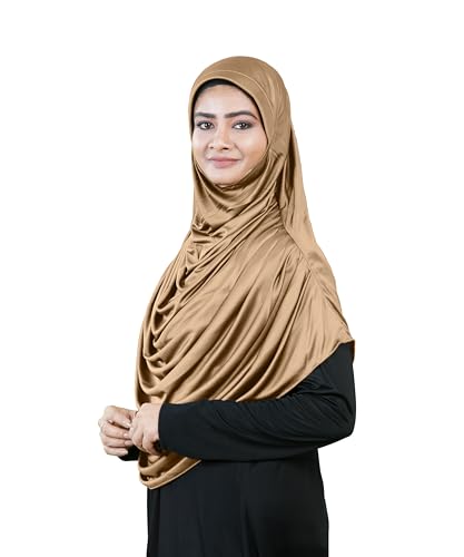 Image of Mehar Hijab Stretchable Frilled Hijab Scarf for Muslim Women | Soft Polyester Stylish Hijab for Women & Teenagers Faeezah Hijab