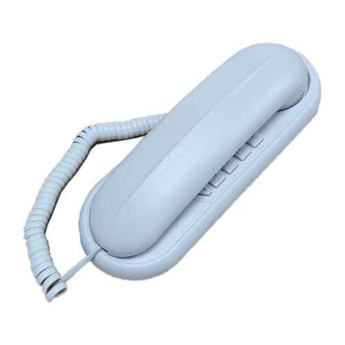 Teléfono con Cable Y Botón Teléfonos Fijos Luz De Llamada Rellamada Pausa Soporte para Montaje En Pared O Escritorio Cable