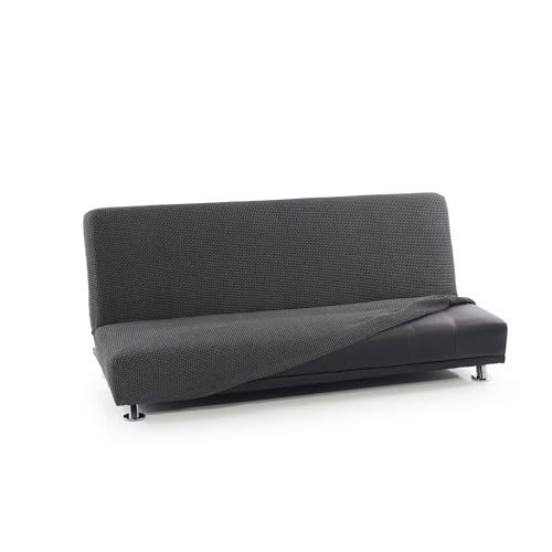 FAVERTI® Funda Sofá Cama Click Clack 3 Plazas de 160 a 200 cm | Modelo NOVELE Gris Oscuro Super Elástica
