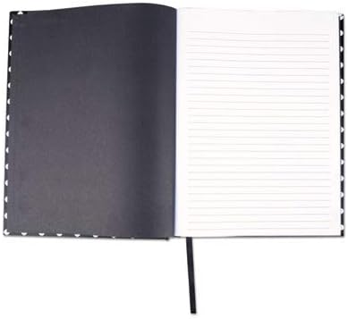 Miniatura 3 de Universal UNV66350 - Cuaderno de tapa dura de 10.25 pulgadas x 7.63 pulgadas, 1 materia ancharegla legal, tapa dura, color negro y blanco