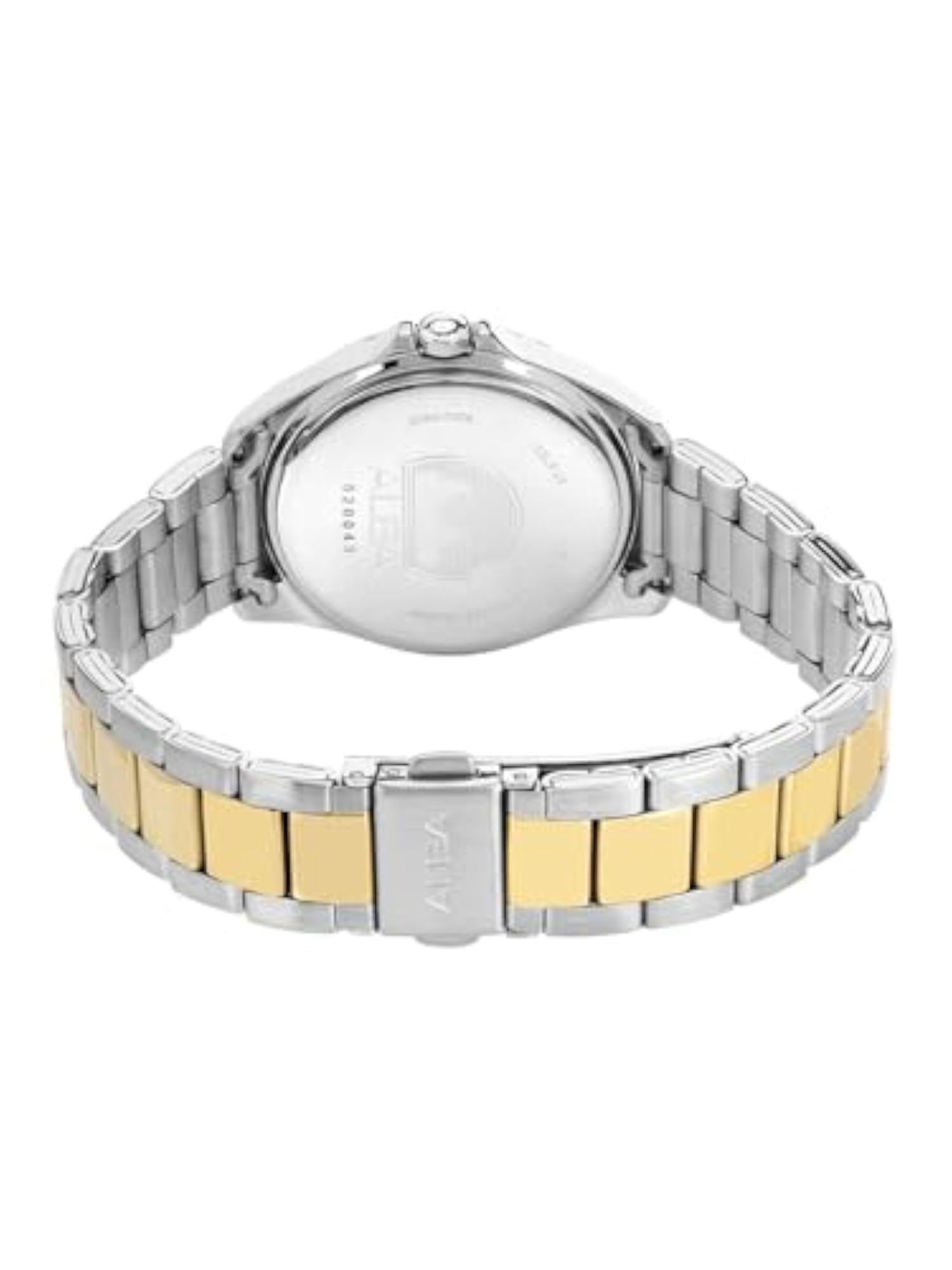 Women's Pearly White Dial Silver-Gold Watch, Elegant Timepiece