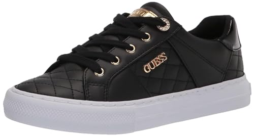 Guess Damen Loven Sneaker, Schwarz Multi, 38 EU (7.5 US)