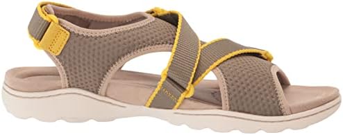 Clarks Amanda Stroll Flat Sandal, Olive Textile, 8 Medium | Image 5
