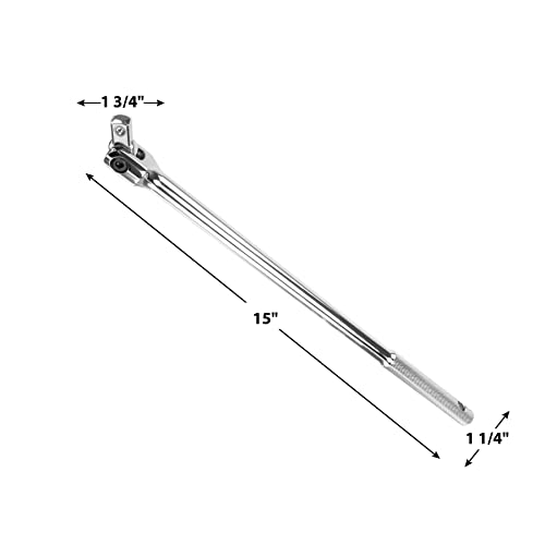 Performance Tool W32119 1/2-in Drive Flex Handle Home Improvement Hand Tool, Silver, 15-Inches, Silber, 1/2" Dr 15" Flex Handle - Image 3