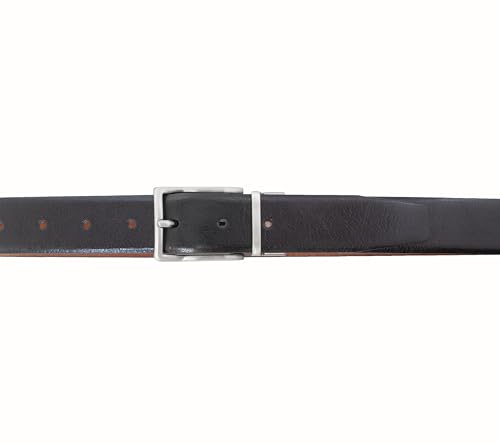 Vince Camuto Belts Men | Reversible Black Belt to Dark Tan with a Nickle Belt Buckle | Bonded Leather Belt - Image 4