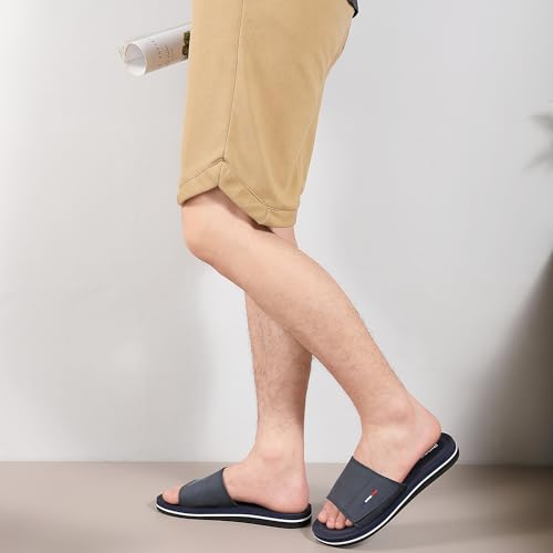 صندل منزلق من ريبورد موديل أدجستابل سلايدز عصري للرجال باللون الأزرق مقاس 43 أوروبي