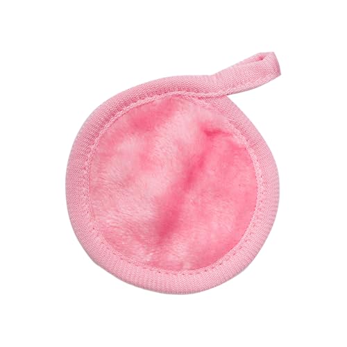 再利用可能なメイク落としパッド - 10枚 再利用可能なメイク落としクロス - 再利用可能なフェイスパッド、すべての肌タイプのためのメイクアップ消しゴム - 洗えるマイクロファイバーメイク落としフェイスクロス、ピンク、A12